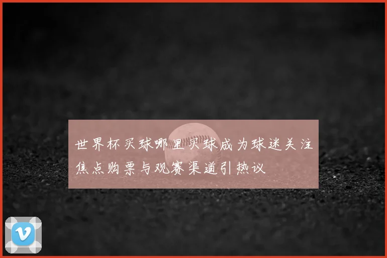 世界杯买球哪里买球成为球迷关注焦点购票与观赛渠道引热议